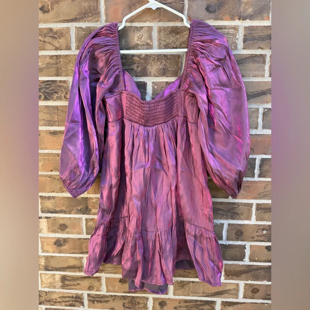 Shop Neighbor Elegant Purple Women's Babydoll Dress M‎